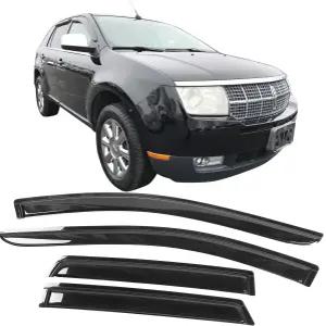 IKON 모터스포츠 테이프 온 외부 윈도우 바이저 2007-2014 포드 엣지 2007-2015 링컨 MKX 아크릴 스모크