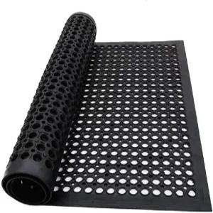 3x5피트 고무 바닥 매트 상업용 피로 방지 배수 새로운 미끄럼 바 데크 수영장 화장실 욕실 주방 습식
