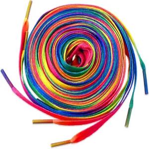 울리가이 4켤레 레인보우 신발끈 운동화용 플랫 120cm 컬러풀 그라데이션