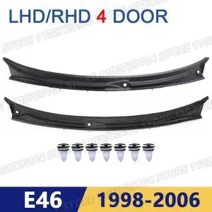 호환   1998-2006 E46 4도어 세단 320i 323i 325i 328i 330i M3 앞유리 와이퍼 카울 패널 커버 좌핸들LHD 5