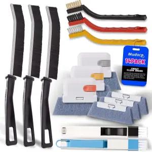 창문 트랙 청소 도구 세트 슬라이딩 도어 실 타일 라인 셔터 자동차 통풍구 키보드용 14개의 PCS 홈 브러시