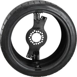 휠 장착 시뮬레이터 타이어/림 핏 크기 측정 목업 도구 14~20인치 직경 및 7~10인치 폭 5루그 미터법 볼트