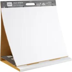 Office Depot 브랜드 셀프 스틱 테이블탑 이젤 패드 20인치 x 23인치 20장 80 재활용 흰색