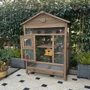 야외용 새장 조립식 조류 놀이터 새둥지 케이지 이동식