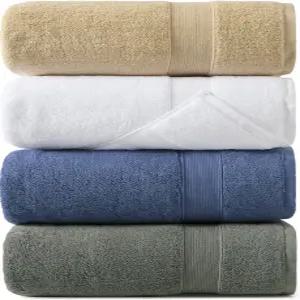 레드키스 4팩 면 목욕 타월 욕실 스파 헬스장 여행용 초대형 흡수력이 뛰어난 퀵 드라이 세트 럭셔리