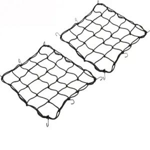 15.7 x15.7 번지 카고 네트 2팩 30 x30 신축성 모터사이클 러기지 12개의 금속 후크로 신축 가능 코드 메시