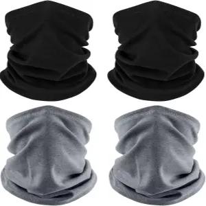 LUOLIL VOE 4팩 겨울 넥 워머 남녀용 게이터 스키 추운 날씨를 위한 소프트 플리스 페이스 커버 마스크