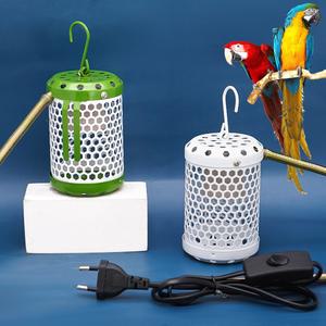 애완 앵무새 히터 보존 케이지 난방 램프 파충류 따뜻한 조명 보호 케이스