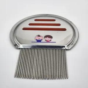 터미네이터 스테인리스 스틸 이 빗 모든 모발 유형을 위한 전문적인 니트 제거 도구