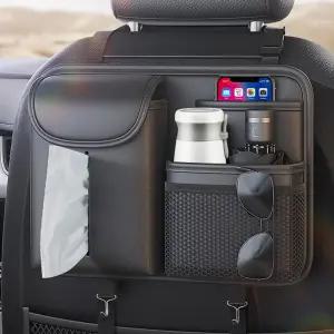 투메코스 카시트 백 수납 가방 티슈 박스가 있는 백시트 정리함 대용량 뒷좌석 포켓 대부분의 차량에 사용