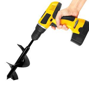 에리틀리 전구 화분, 오거 스파이럴, 정원 화분 도구 3 x 7 인치, 묘목 침구 튤립 심기용 급속 우산 구멍 파기, 잡초 뿌리 파기