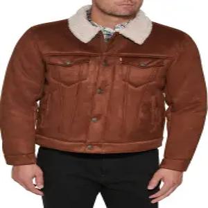 리바이스 남성용 인조 가죽 클래식 트럭커 재킷