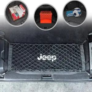 2007-2025년 지프 랭글러 4xe 2도어 전용 바닥 스타일 트렁크 메시 카고 네트 블랙 - 자동차 액세서리