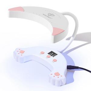 모델원 UV LED 네일 램프 젤 네일용 구세넥 라이트 폴리쉬용 48W 타이머 3개와 LCD 디스플레이 여성용 빠른 경화 선물용