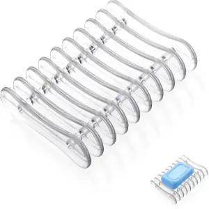 샤워용 비누 홀더 플라스틱 투명 바 식기 샤워 셀프 배수 목욕 트레이 세이버 욕실 주방용 청소하기 쉬워