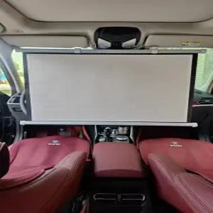 야외 캠핑용 이동식 빔프로젝터 스크린 차량용 차박 족자형