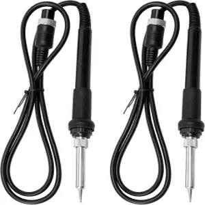 936 Hakko용 납땜 스테이션 철제 손잡이 교체 2PCS5홀 24V DC 50W DIN 커넥터 포함 Hakko 907 ESD와 호환