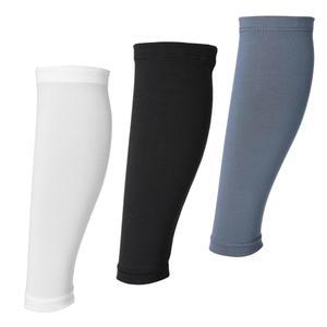 남녀용 종아리 압박 슬리브 3쌍 가벼운 무족 양말 달리기 축구 농구 사이클링 자외선 차단을 위한 미끄럼 방지 실리콘 스트립이 있는 블랙 화이트 그레이