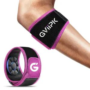 남성 및 골프 팔꿈치 Gviik 1팩 테니스 레드 보호대 용 스트랩 여성용 팔뚝 로즈 - 지원 패드 골퍼