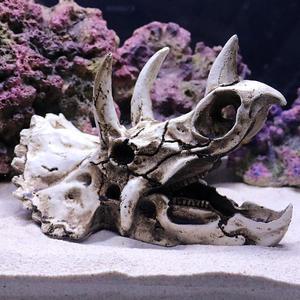 꾸미기 파충류 악세사리 관상용 수족관 공룡 모형 장식 수조 물고기 두개골