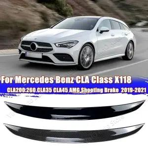 호환  메르세데스 CLA180 200 220 250 CLA45 AMG 2019-2023 카본룩용 CLA 슈팅 브레이크 X118 차량 리어 테