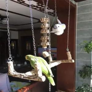 앵무새 횃대 놀이터 장난감 버드링 새장 입질 그네