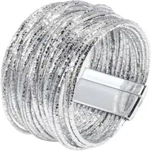 쿤비드 가죽 여성용 반짝이는 랩 팔찌 수제 땋은 보헤미안 다층 손목 밴드 커프 뱅글