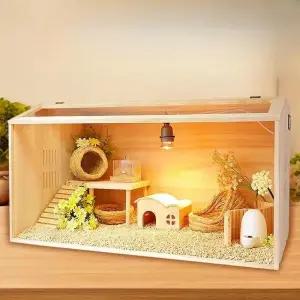 집 햄스터 놀이터 하우스 기니피그 햄스터집 투명 케이지