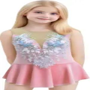 류후오 스 피겨 스케이팅 드레스 여자 민소매 대회 공연 여성 댄스 우아한 핸드메이드 데칼