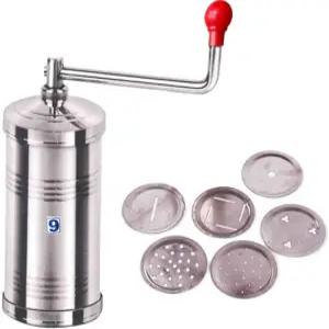 스테인리스 스틸 세브 메이커와 산차 수동 파스타 메이커 실버 컬러