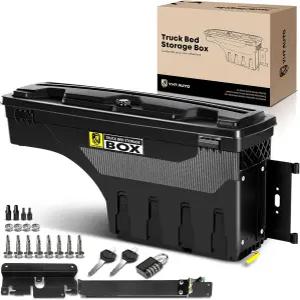 YHTAUTO 트럭 침대 보관 도구 상자 잠금 기능 20072018 쉐보레 실버라도 GMC 시에라 1500 2500 3500 조수석