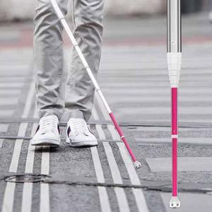 시각장 용지팡이 맹인지팡이 7단 경량 보조 지팡이 보행 스틱 접이식 휴대용