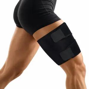 슈퍼기어 허벅지 랩 지지대 조절 가능한 압박 네오프렌 소매 햄스트링 쿼드 여성용 상부 다리 브레이스