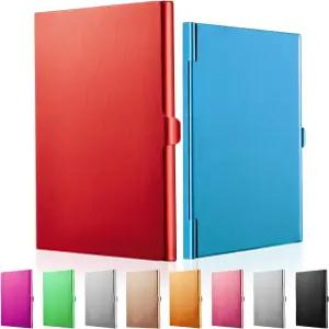 레이누오센 10팩 사업자명 카드 홀더 케이스 알루미늄 캐리어 정신 신용 지갑 전문가용 스테인리스 스틸