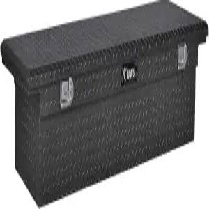 UWS EC10473 69인치 매트 블랙 헤비월 알루미늄 트럭 공구 상자 로우 프로파일 리지드코어 뚜껑 포함