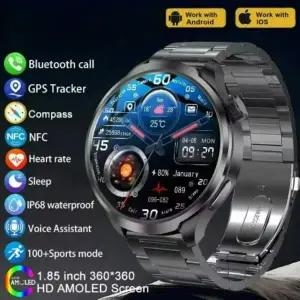 호환  2026 신형 스마트워치 남성용 스포츠 방수 피트니스 심박수 시계 나침반 GPS 트랙 NFC 블루투스 통화
