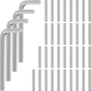 자동 닫힘 도어 힌지 장력 핀 교체 키트 35개 스테인리스 스틸 선반 및 4개 육각 렌치 차고 문의 닫힘을