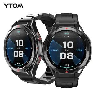 호환  YTOM X2 GPS 3ATM 방수 SmartWatch 나침반 1.43 인치 Amoled HD 라운드 스크린 스포츠 스마트 시계 P