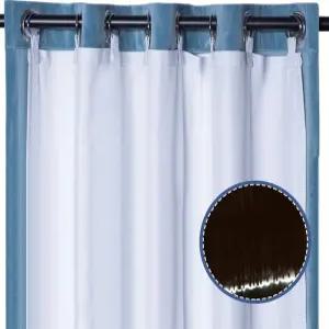 로즈 홈 패션 보온 차단 커튼 라이너 세트 링당 패널 2개 포함 - 84인치 그레이시 화이트 W50 x L80을 위한
