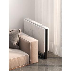 접이식 테이블 이동식 직경 투명 소파 보조협탁 화이트 바퀴달린 탁자 가정용 거실