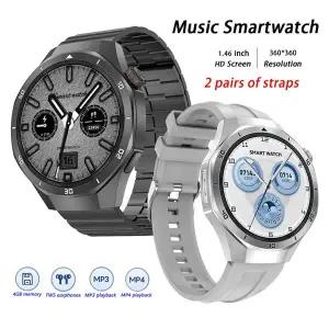 호환  ZORDAI DT5 Pro 스마트 시계 남성 여성 시계 음악 Smartwatch 2025 이어폰 전자 손목 연결