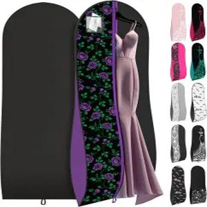 당신의 가방 72인치 가운용 웨딩드레스 - 옷걸이 및 옷장 보관용 긴 의류 신분증 창이 있는 여성용 내구성