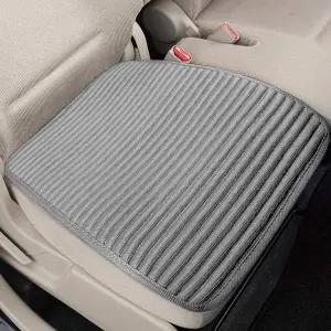 지미시 카시트 커버 린넨 통기성 앞좌석 하단 보호 패드 미끄럼 방지 소프트 쿠션 겨울에는 따뜻하고