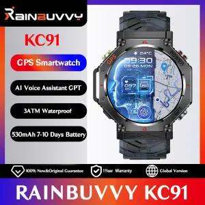 호환  Rainbuvvy KC91 GPS 스마트 시계 AI GPT 1.39 인치 디스플레이는 GLONASS BDS Galileo NAVIC QZSS 3A