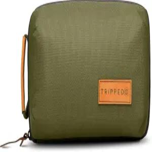 테크 가방 정리함 여행용 소형 전자제품 파우치 가죽 액센트가 있는 프리미엄 케이스 케이블 코드 및