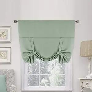 H.VERSAILTEX 암막 커튼-창 단열실용 그늘막 타이업 주방용 다크닝 막대 포켓 커튼(봉 패널 42인치 W x