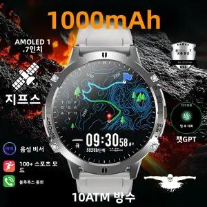 호환  2026 밀리터리 탱크 X3 스마트워치 남성용 1.73인치 AMOLED 스크린 5ATM 방수 1000mAh 배터리 GPS 스