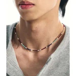 매장판매전용 SSY 레드빈 민트 인디아 스톤 글라스 비즈 목걸이