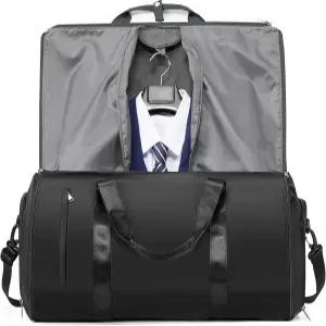 여행용 컨버터블 의류 가방 남성용 접이식 더플백 걸이형 여행 1개 중 2개(블랙)