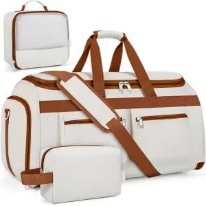 여행용 컨버터블 의류 더플백 - 화장실 가방 보관 가방과 함께 더플을 휴대하세요 대형 여행 2 in 1 행잉